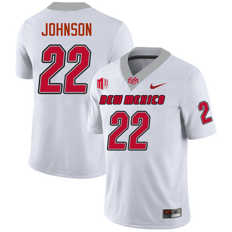 Dimitri Johnson UNM Lobos Jersey,New Mexico Lobos Football Jersey,Uniforms-White